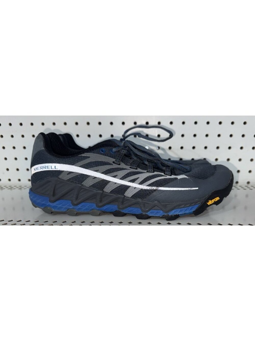 Merrell All Out Peak Mens Athletic Hiking Trail Running Shoes Size 11 Gray Blue